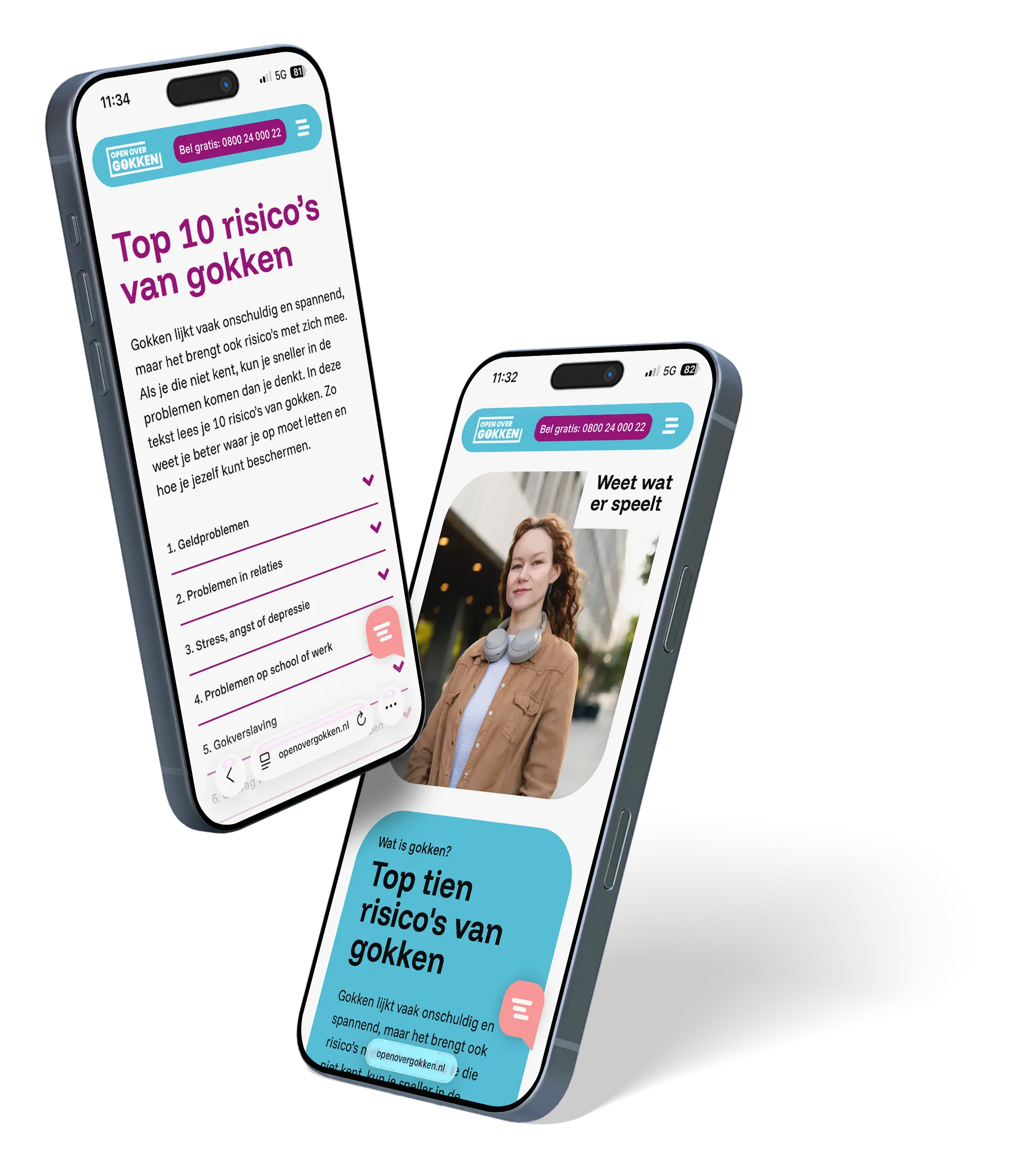 OpenOverGokken mobiel website