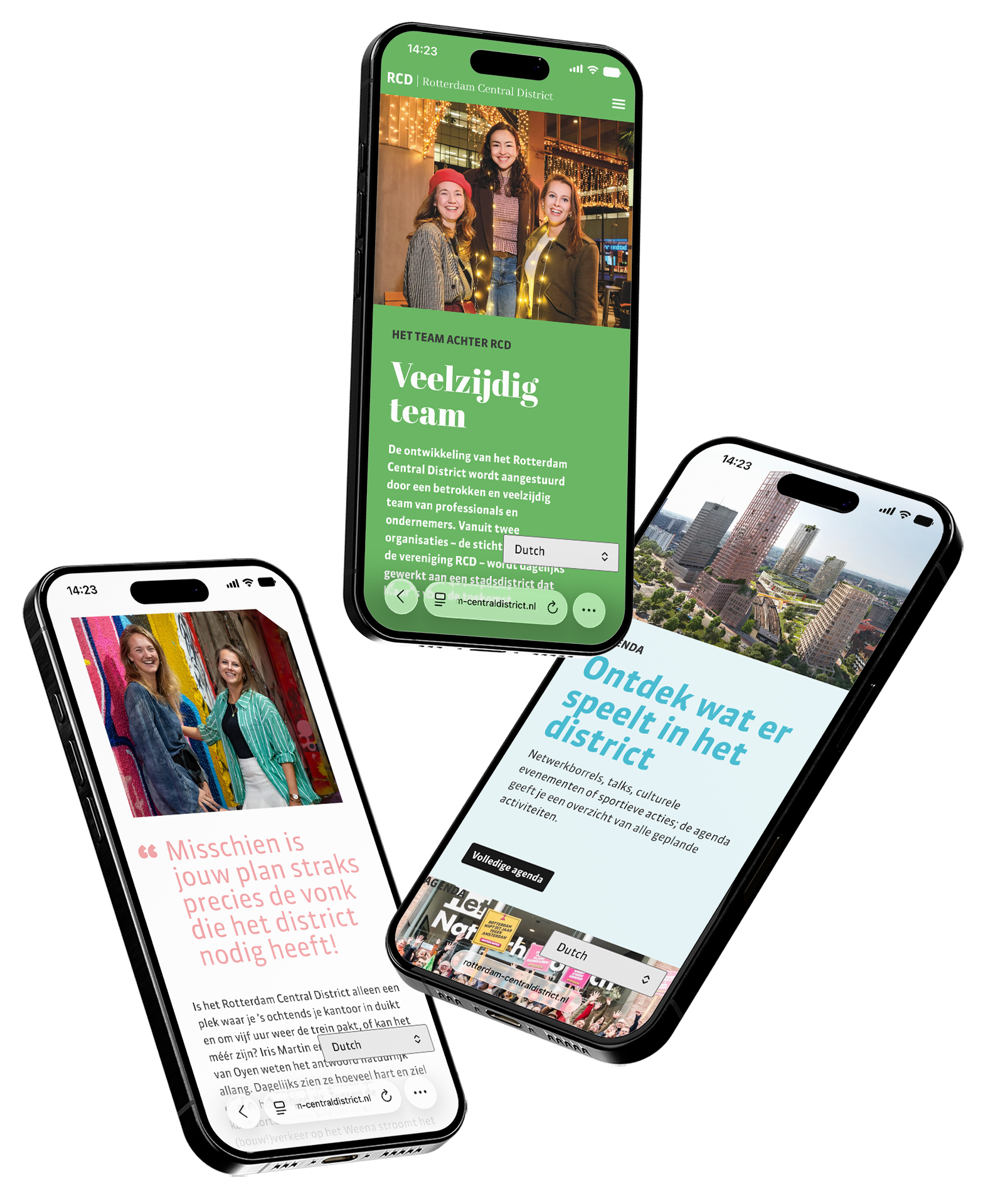 Rotterdam Central Distirct Website iphone mock-up